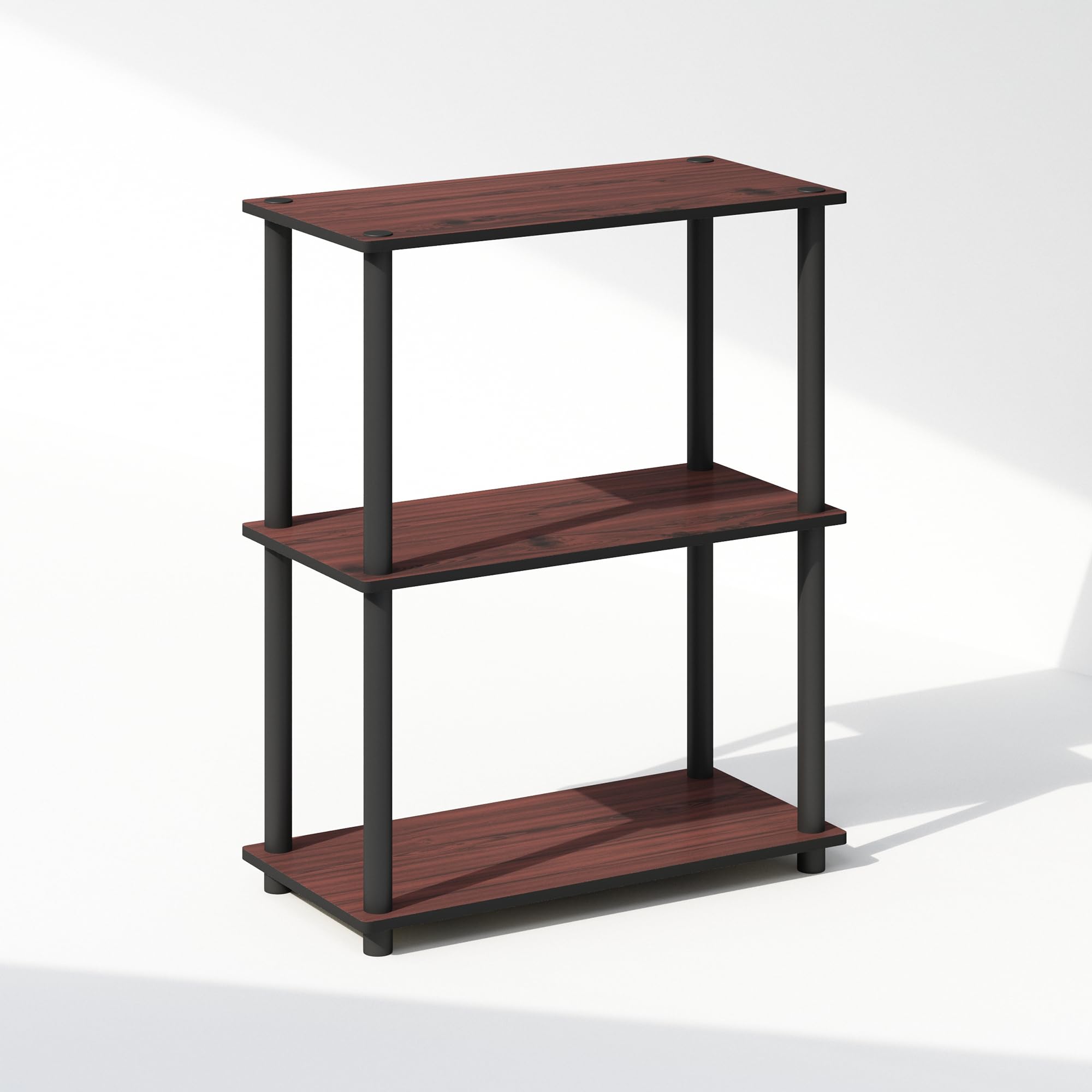 Furinno TURN-N-TUBE Book Shelf, 3-Tier Bookshelf, Bookcase with Multipurpose Compact Display Rack, 11.6 x 23.6 x 29.6, for Living Room, Bedroom