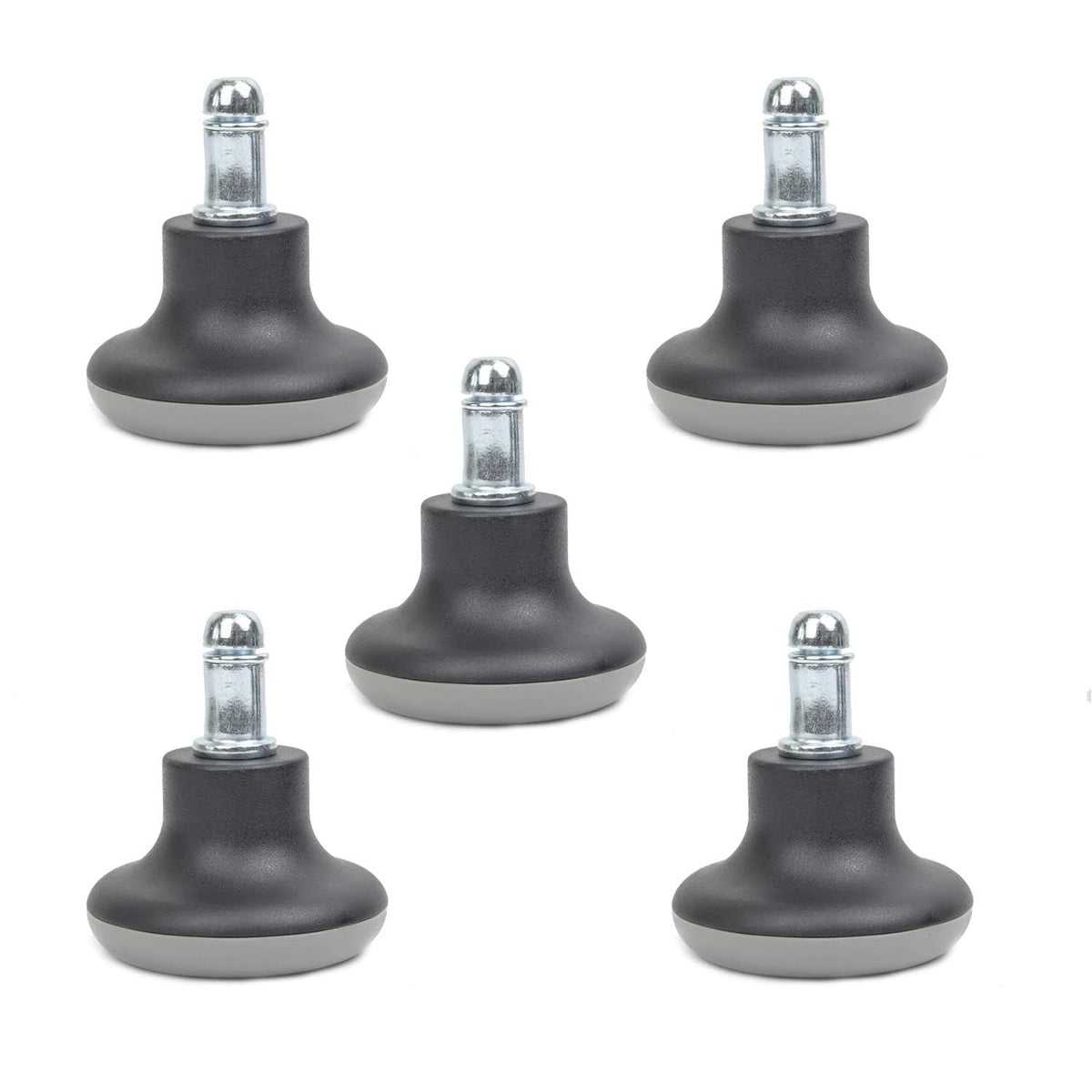 Xidouyuer 5pcs Bell Glides Caster Wheels Low Profile Bell Slider Replacement Office Chair Stool Swivel Caster Wheels to Fixed Stationary Castors