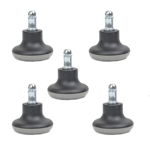 Xidouyuer 5pcs Bell Glides Caster Wheels Low Profile Bell Slider Replacement Office Chair Stool Swivel Caster Wheels to Fixed Stationary Castors