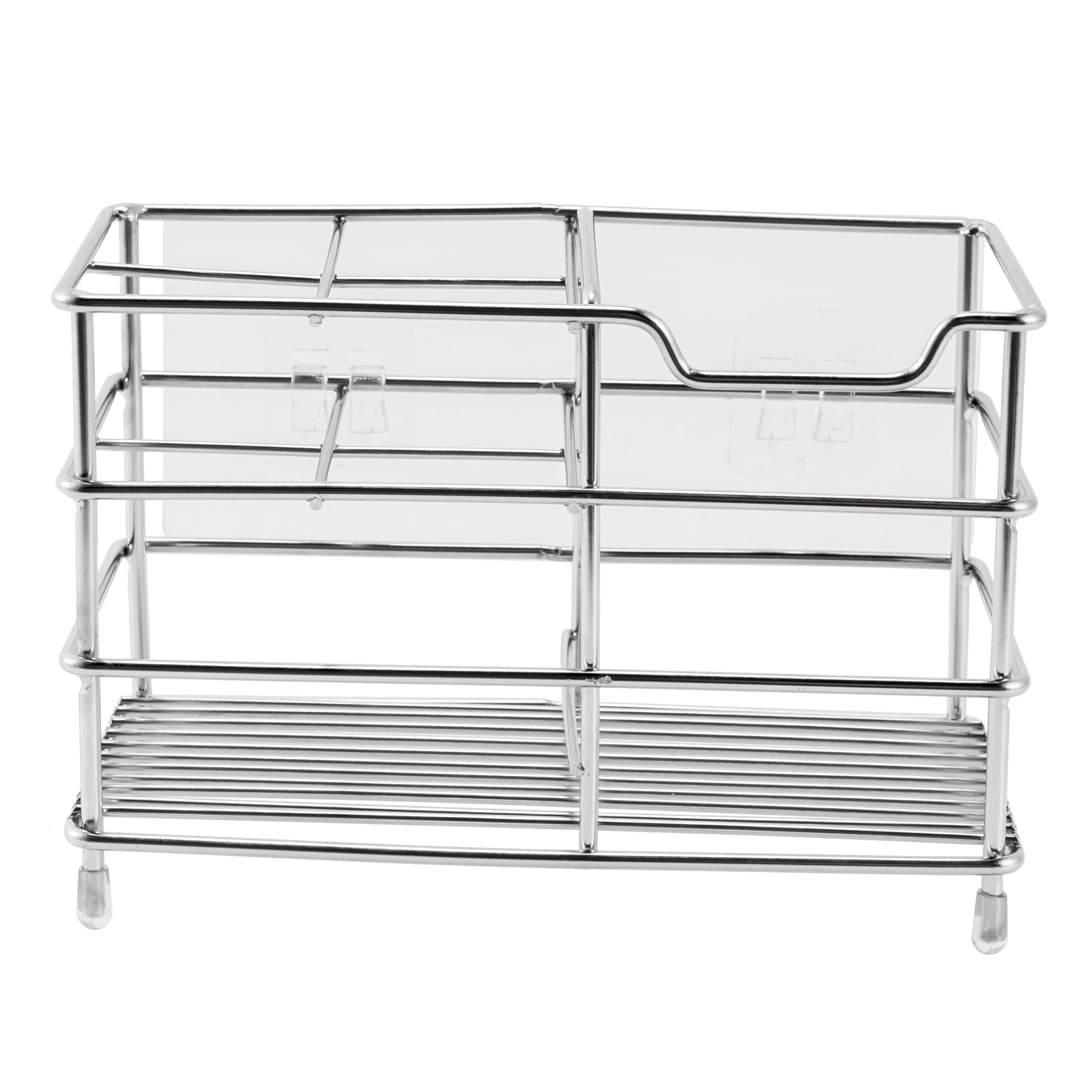 Electric toothbrush holder, stainless steel bathroom storage rack, drain storage rack (Silvery)