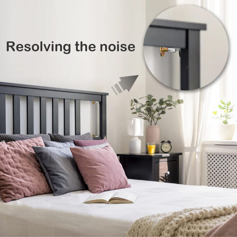 Krisler Headboard Bumper for the Wall, Adjustable Iron Bed Frame, Anti-Shake Tool, Easy Installation, Wall Protection, 30–64 mm (2 Pieces)