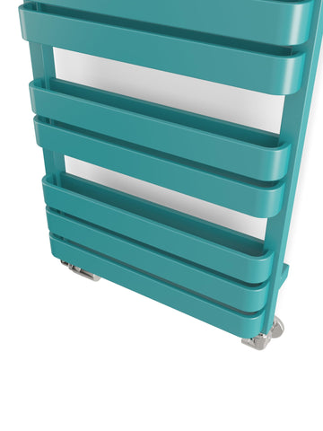 Terma Towel Rail (Cen./Heating), Steel, RAL 5018 (Matt) Teal, 655h x 500w [1569 BTUs t50]