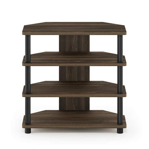 Furinno ECON TV Stand, 4-Tier Petite Entertainment Center, TV Console for TV up to 32 Inch, Easy Assembly, for Living Room, Bedroom, Columbia Walnut