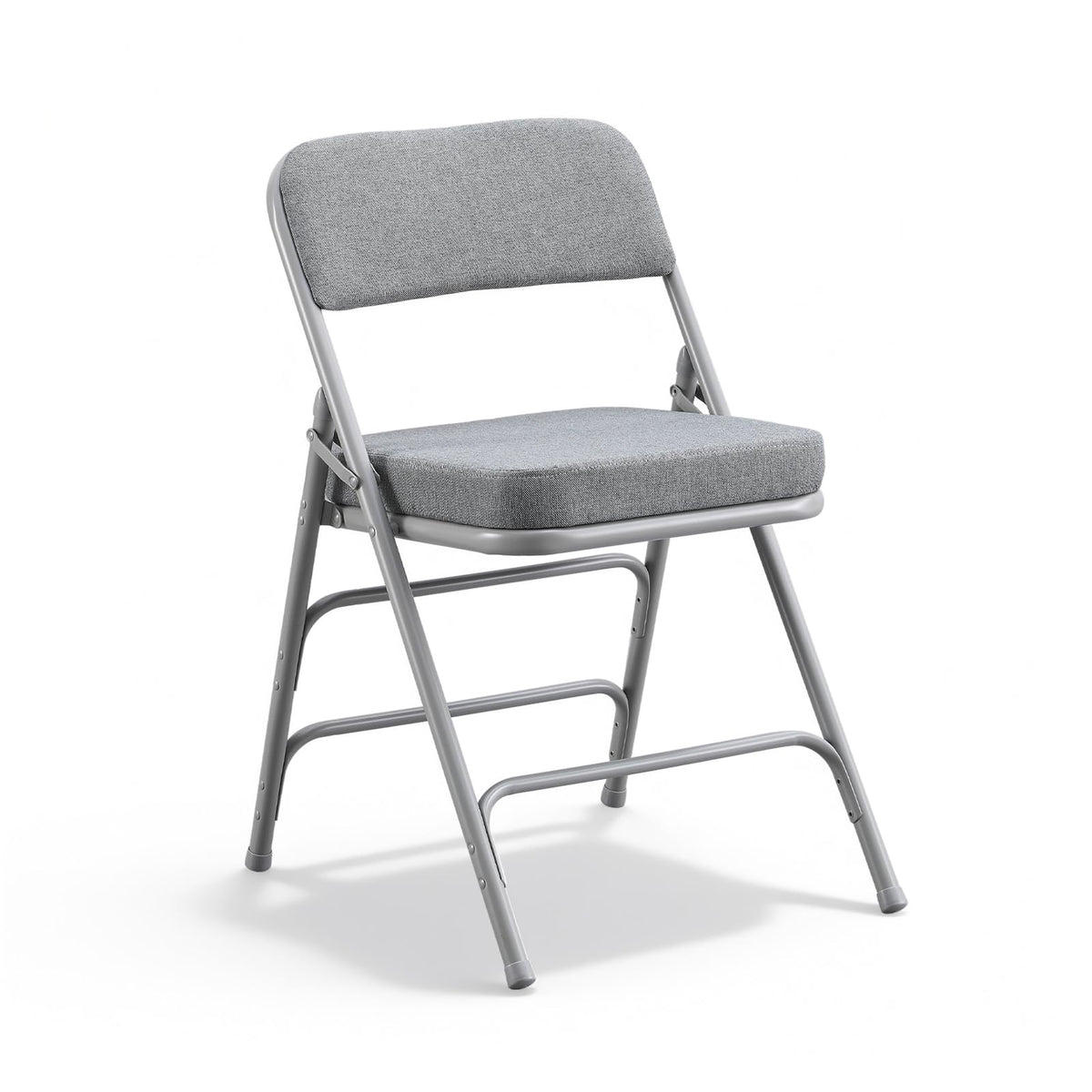 CHAIRABLE Padded Folding Chair with Thick Cushion, 1 Pack Grey