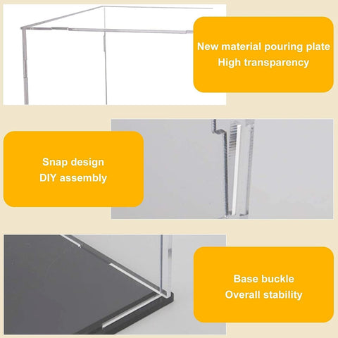 Recogwood Acrylic Display Case, 30 x 10 x 15cm Dustproof Clear Showcase