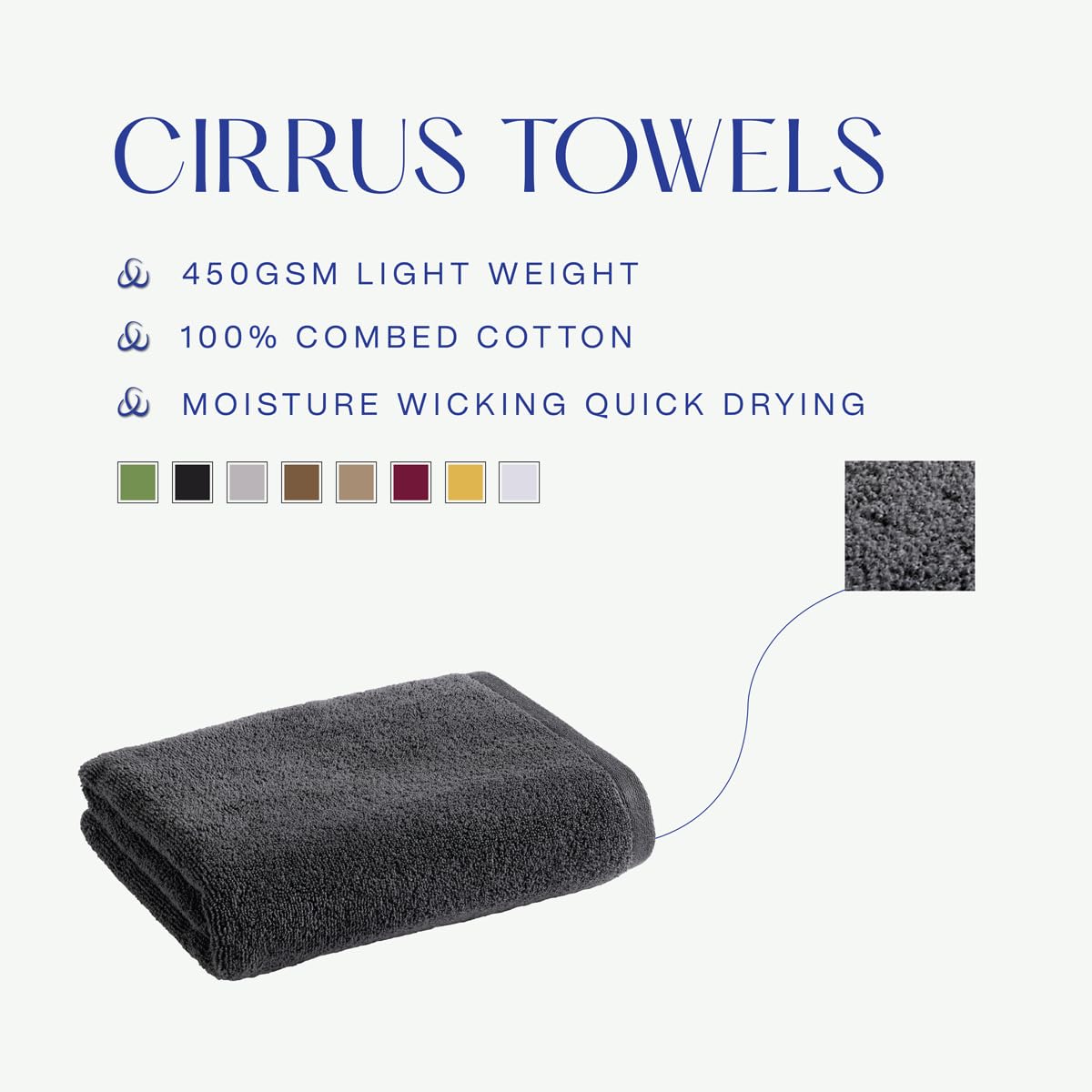 Christy Cirrus Bath Sheets Set | 6 Pieces | 2 Face 2 Hand 2 Bath Sheets | Quick Dry | Super Soft and Fluffy | Lightweight Bathroom Shower Towels