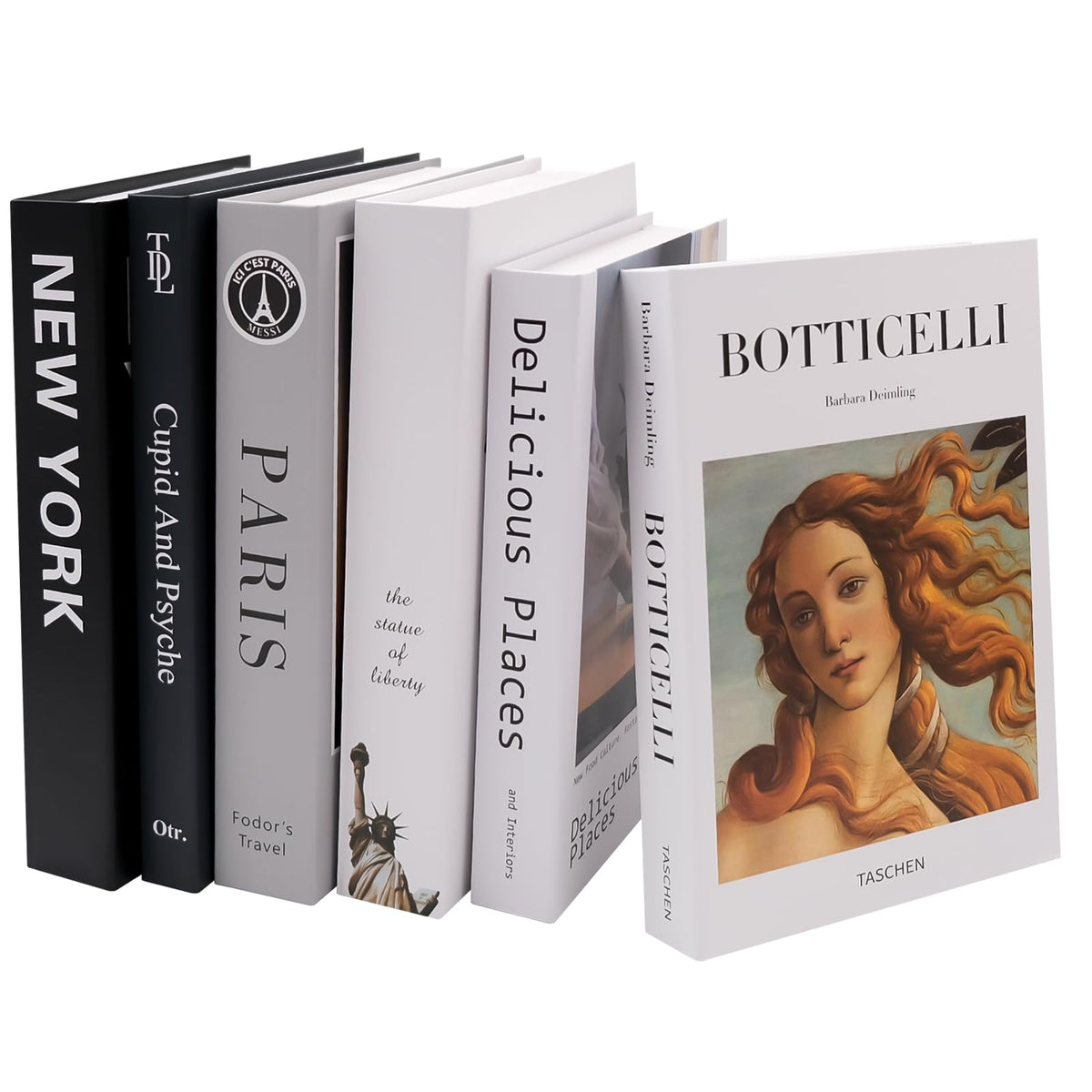6 PCS Decorative Fake Books Set, Fashion Hardcover Display Books Foldable Faux Books for Home Decor for Coffee Table Bookshelf Office and Living Room
