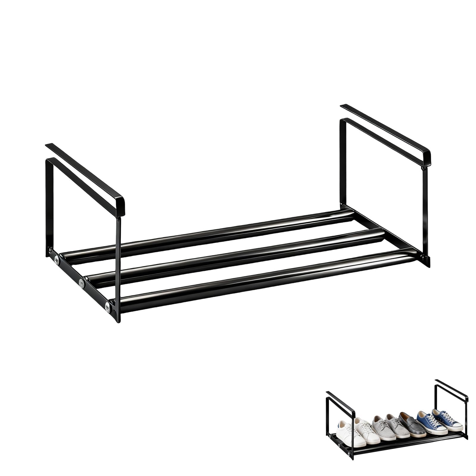DHSUN Hanging Shoe Rack Storage In The Wardrobe, Length Adjustable 40-70CM, Plug-and-Play