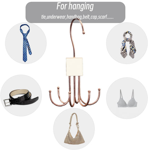 Belt Hanger 2 Pack, 360° Rotating Belt Organizer for Closet Black