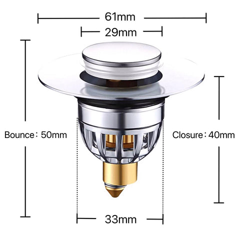 YOXITIXOY Sink Plug，Universal Bathroom Pop Up Wash Basin Plug Replacement Stainless Steel Strainer，pop up Sink Plugs ，Drain Stoppers，for Bath，Basin