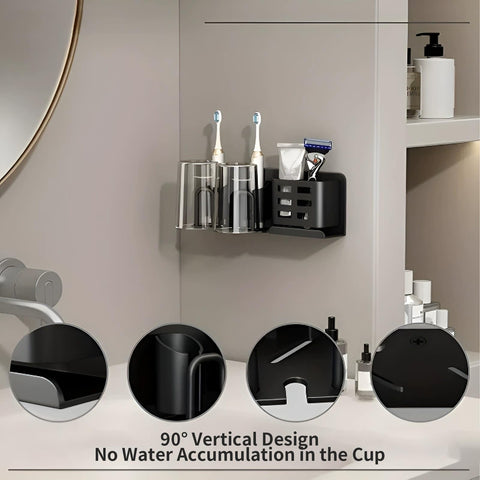 Toothbrush Holder Wall Mounted Electric Toothbrush Holder for Bathroom