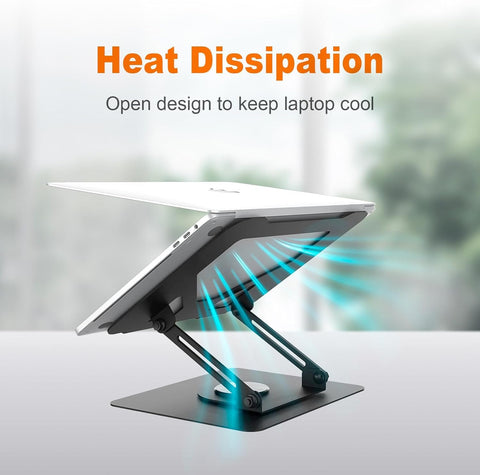 GRIFEMA Laptop Stand for Desk, 360 Swivel Adjustable Height Laptop Stand