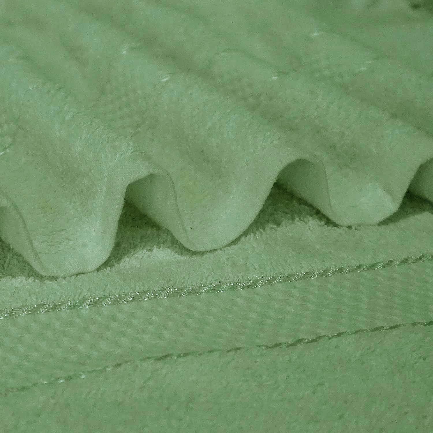 Casabella Luxury Pack Of 4 Bath Sheet 100% Egyptian Cotton Super Soft towel_Smoke Green