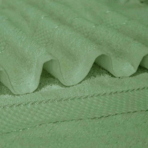 Casabella Luxury Pack Of 4 Bath Sheet 100% Egyptian Cotton Super Soft towel_Smoke Green