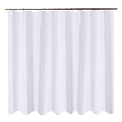 N&Y HOME Fabric Shower Curtain Liner 96 x 78 inch XL Size, Hotel Quality, Washable, Water Repellent, White Bathroom Curtains with Grommets, 96x78