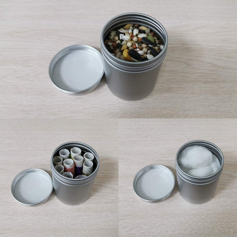 sourcing map 6 Pack 4.4oz Round Aluminum Cans Tin Can Screw Top Metal Lid Containers for Crafts, 130ml