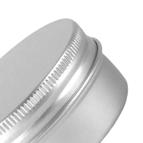 MANCHAP 20 Pack 50ml Aluminum Tin Jars, 57x27mm Silver Metal Storage Containers with Screw Lid for Beard Balm, Spices