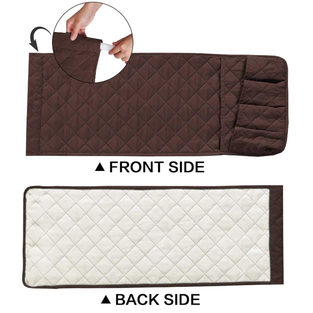 Copiel Sofa Armrest Organizer, Waterproof Sofa Couch Chair Armrest Durable Soft Caddy Organizer Holder for Phone, Book, Magazines, TV Remote Control