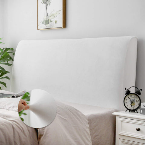 DUJUIKE Headboard Slipcover for full Bed, Stretch Bed Headboard Cover, Dustproof Protector Cover for Linen Tufted Upholstered