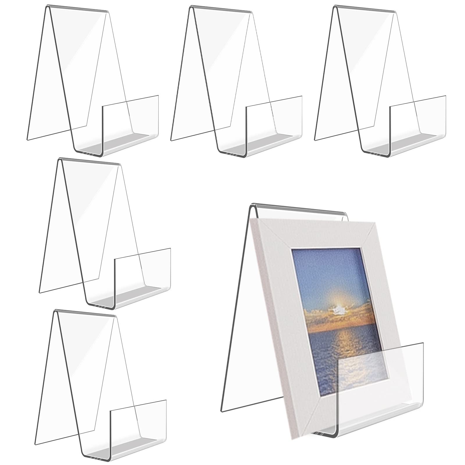 6 PCS Acrylic Book Display Stands, Transparent Display Stands