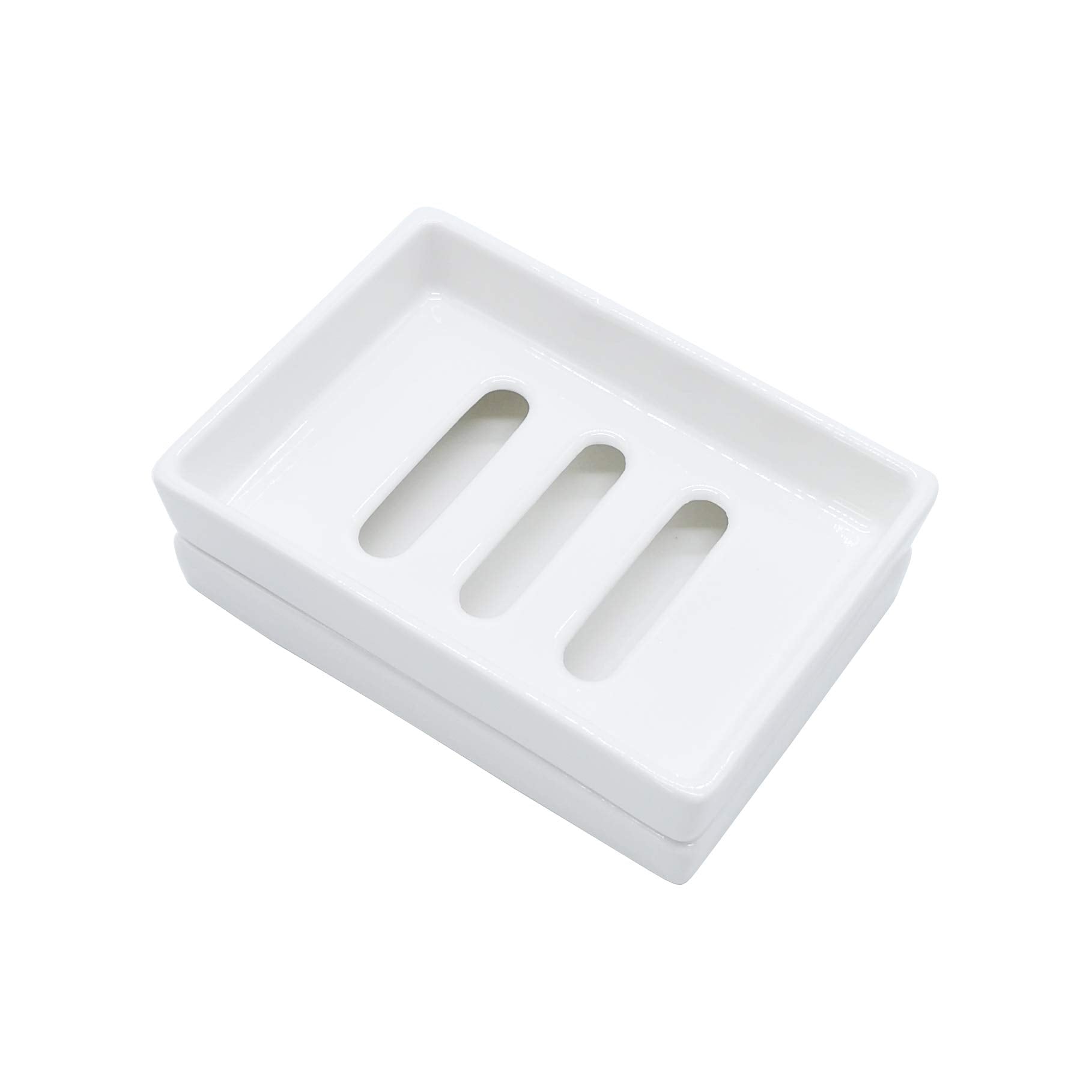 Lofekea Ceramic Soap Dish, Showe Bar Soap Holder, Soap Dishes for Bathroom