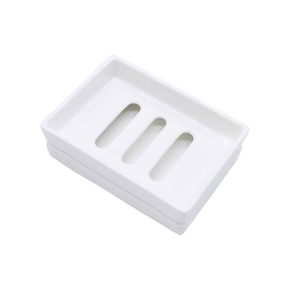 Lofekea Ceramic Soap Dish, Showe Bar Soap Holder, Soap Dishes for Bathroom