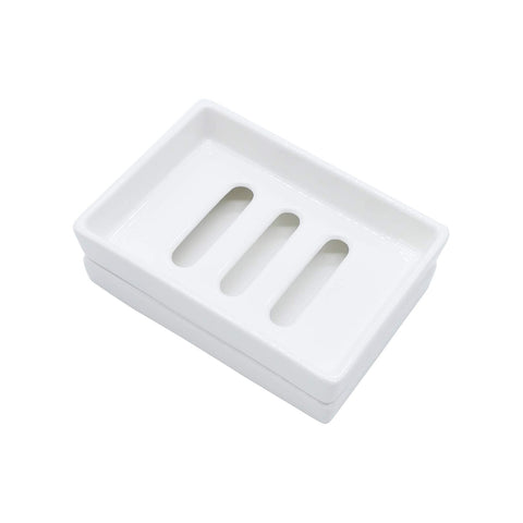 Lofekea Ceramic Soap Dish, Showe Bar Soap Holder, Soap Dishes for Bathroom