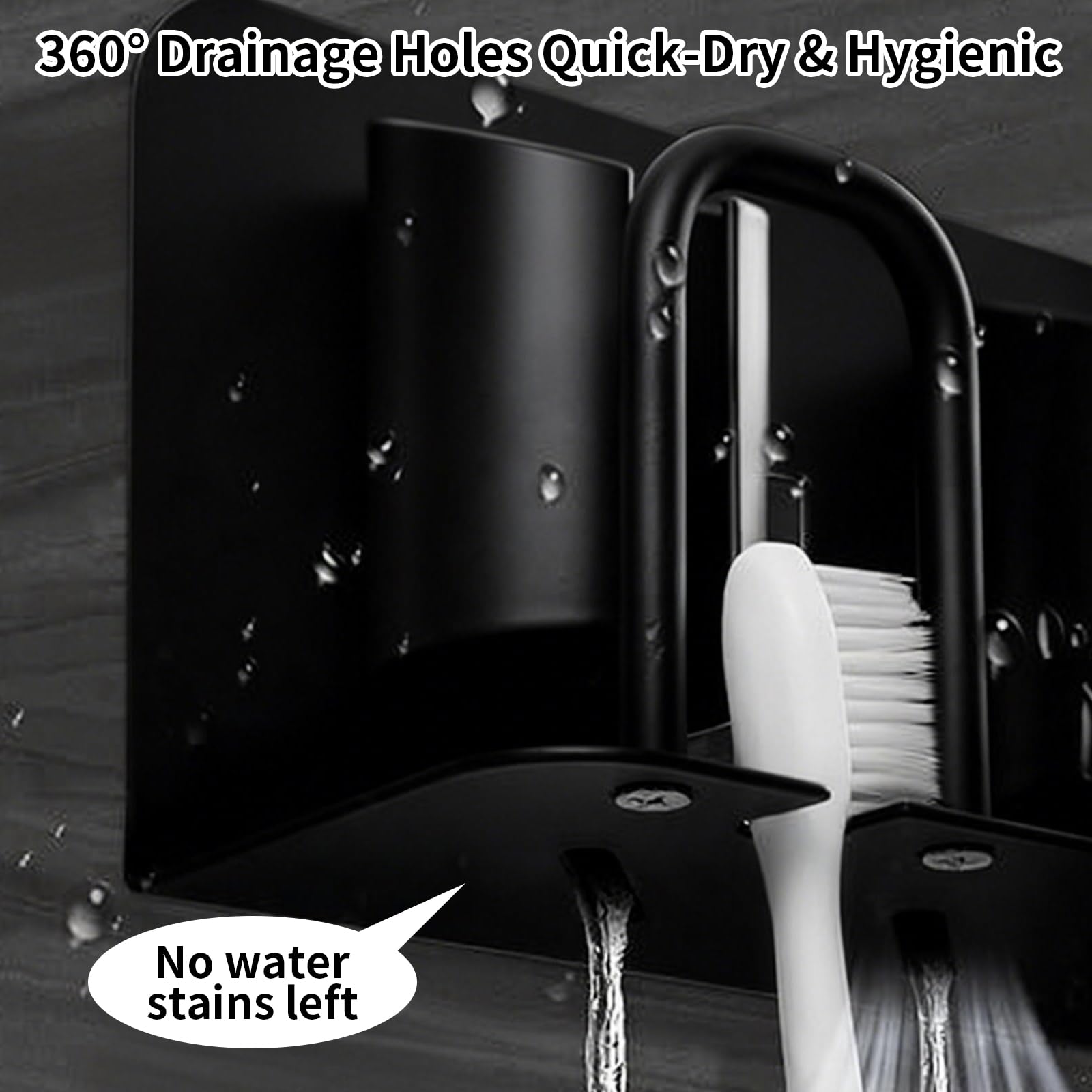 Toothbrush Holder Wall Mounted Electric Toothbrush Holder for Bathroom