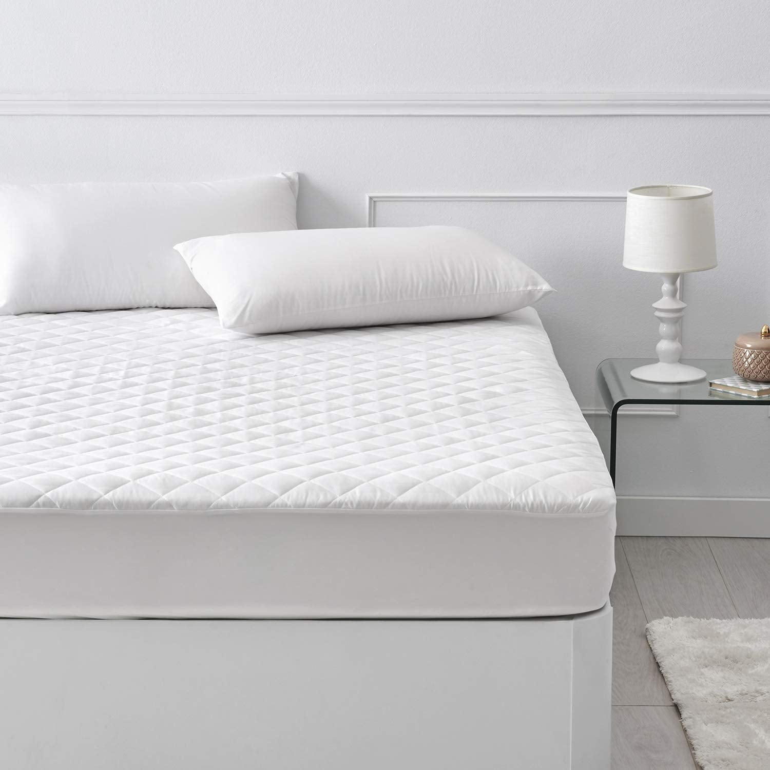 Pikolin Home – Mattress protector, Padded, Highly Breathable 135 x 190/200 cm white
