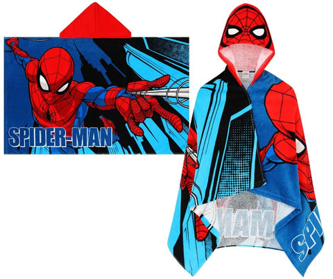 SPIDER-MAN Marvel Hooded Towel Kids Poncho Avengers boys Bath Towel Large Childrens Beach Wrap