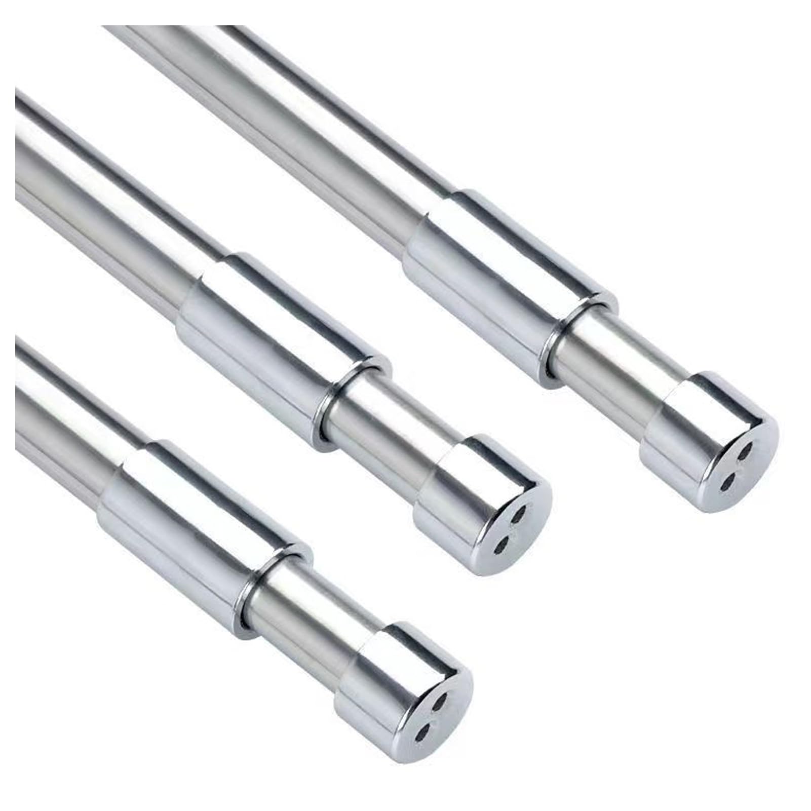 GSHUR 40-65cm Extendable Wardrobe Rail, Stainless Steel Clothes Rail Pole with Screws, Adjustable Wardrobe Rail for Wardrobe, Shower, Balcony, Windows
