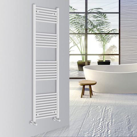 Warmehaus Straight Bathroom Heated Towel Rail Warmer 1800x500mm White