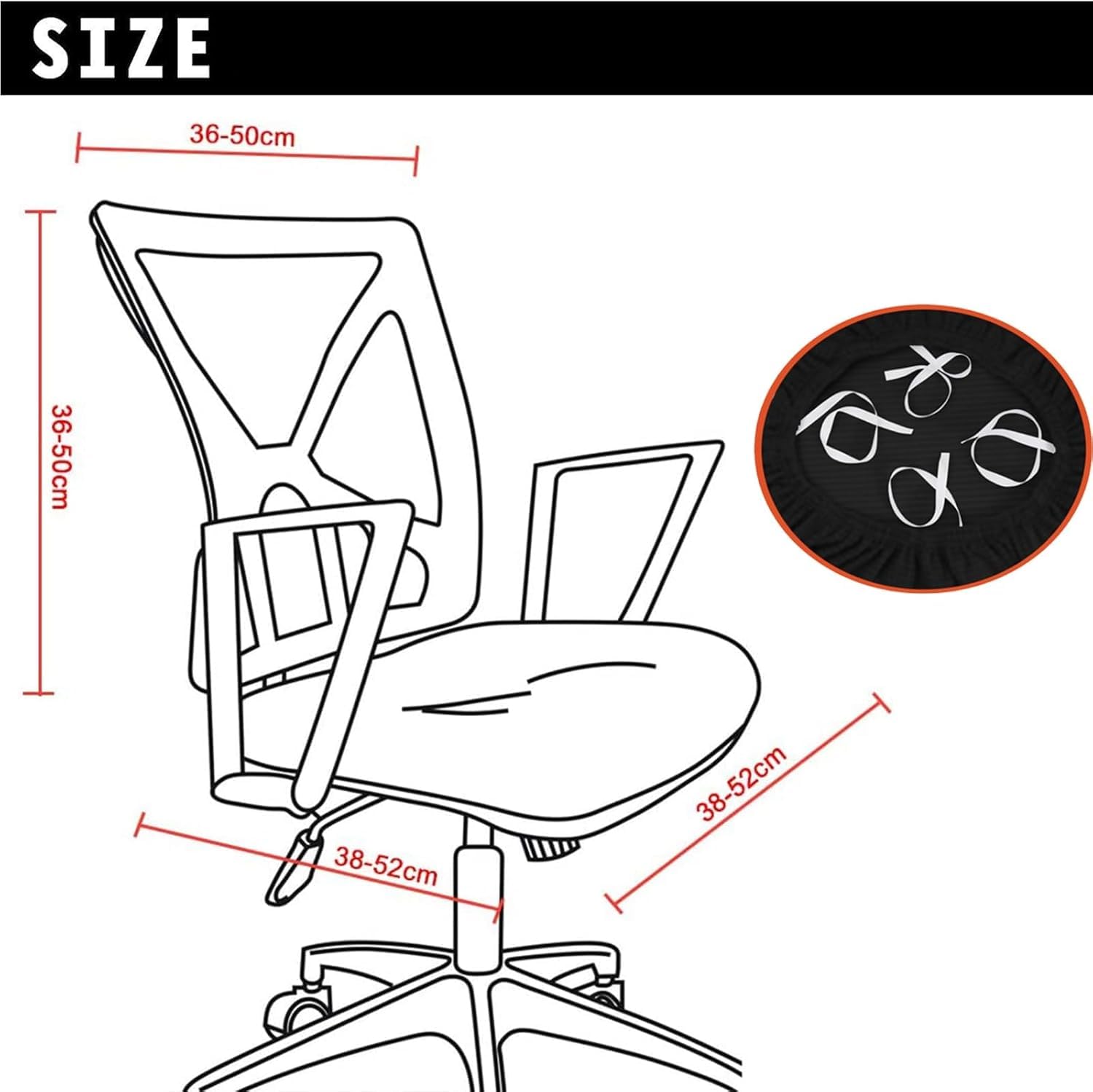 DHXYZZB Office Chair Cover 2 Piece Protective Stretchable Chair Seat Covers Stretch Chair Slipcover