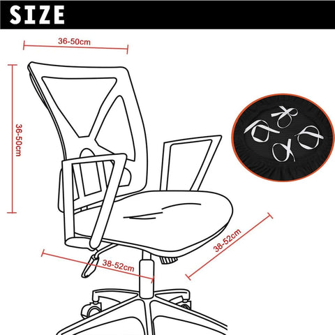 DHXYZZB Office Chair Cover 2 Piece Protective Stretchable Chair Seat Covers Stretch Chair Slipcover