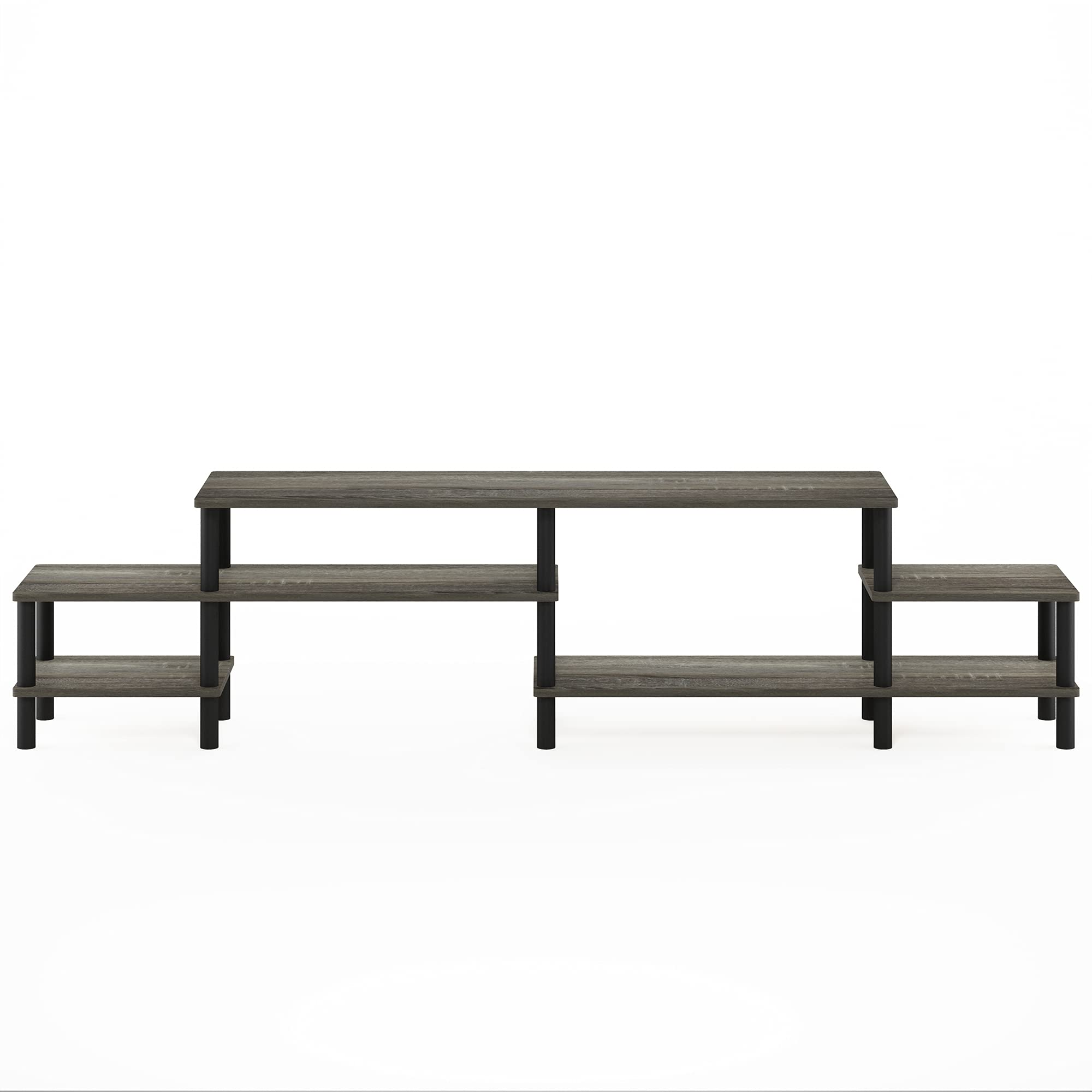 Furinno TURN-N-TUBE TV Stand, Grand Entertainment Center, TV Console for TV up to 55 Inch, for Living Room, Bedroom, French Oak