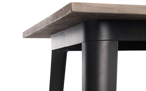 Julian Bowen Grafton Bar Table for 2-4, Solid Elm - H105 x W120 x D60cm