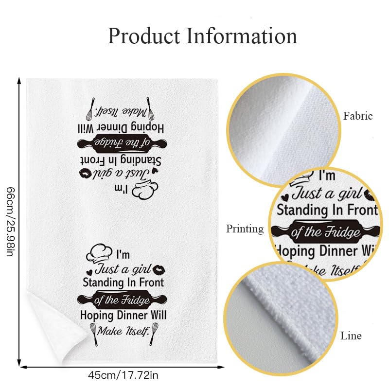 Vspek Kitchen Towels Set of 2, Funny Joked Themed Dishcloth, Hilarious Hand Towels Dish Tea Towels for Cooking Home Bar Decor
