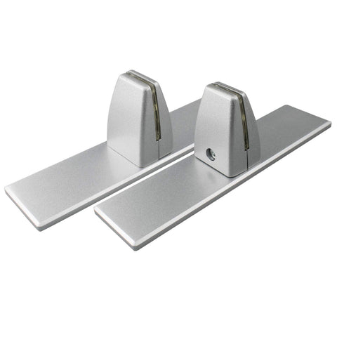 2 Pack Sneeze Guard Shield Base for Countertops, Stick On Heavy Duty Aluminum Partition Stand for Clear Acrylic Desktop Countertop Reception