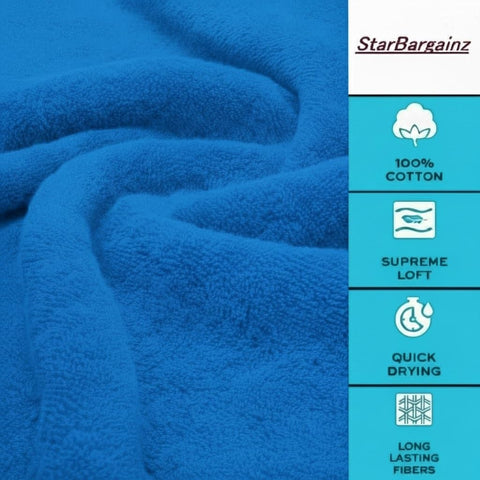 SBZ 2 Pack Extra Large Jumbo Bath Sheet 100% Egyptian Cotton Super Soft Luxury Premium Quality Towels 600-GSM Quick Dry Highly Absorbent 100 x 200 cm