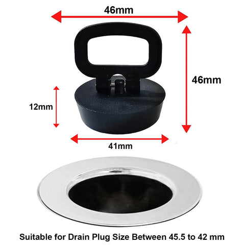 (2 Pack) Tomario Kitchen Sink Plug with Handle 1 3/4 inch Bath Plug 44mm
