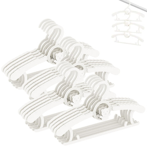 Baby Clothes Hangers 20 Pack, Plastic Kids Hangers Space Saving for Closet