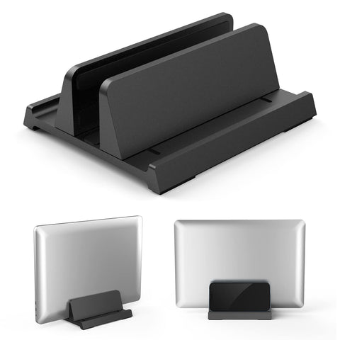 3 in 1 Vertical Laptop Stand - Klearlook Adjustable ABS Notebook Dock,Space-saving Desktop Laptop Holder Compatible