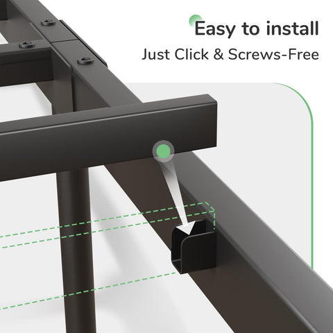 Novilla 36cm Metal Bed Frame, Platform Bed Frame with Headboard, Steel Slat Support, Mattress Foundation, Easy Assembly