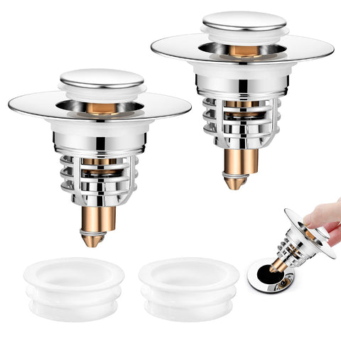 Diboniur 2 Pieces Upgraded Sink Plug 32–41 mm with Pull-Out Design