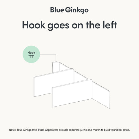 Blue Ginkgo Hive Stack Organizer Partition, White