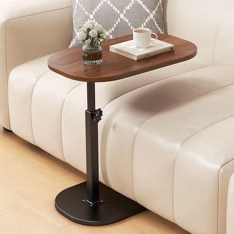 SHEBUYLLI Small Side Table, C Shaped Bed Side Table for Living Room Bedroom