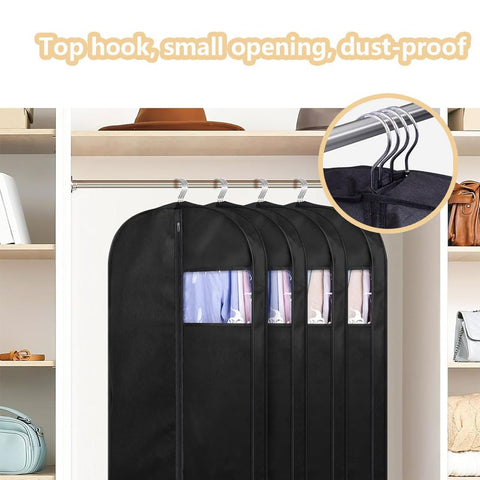 Heucadup suit bags for men 5 Pieces suit covers for men 120 x 60 cm garment bags with Zipper dress bag, clothes covers, garment covers for clothes