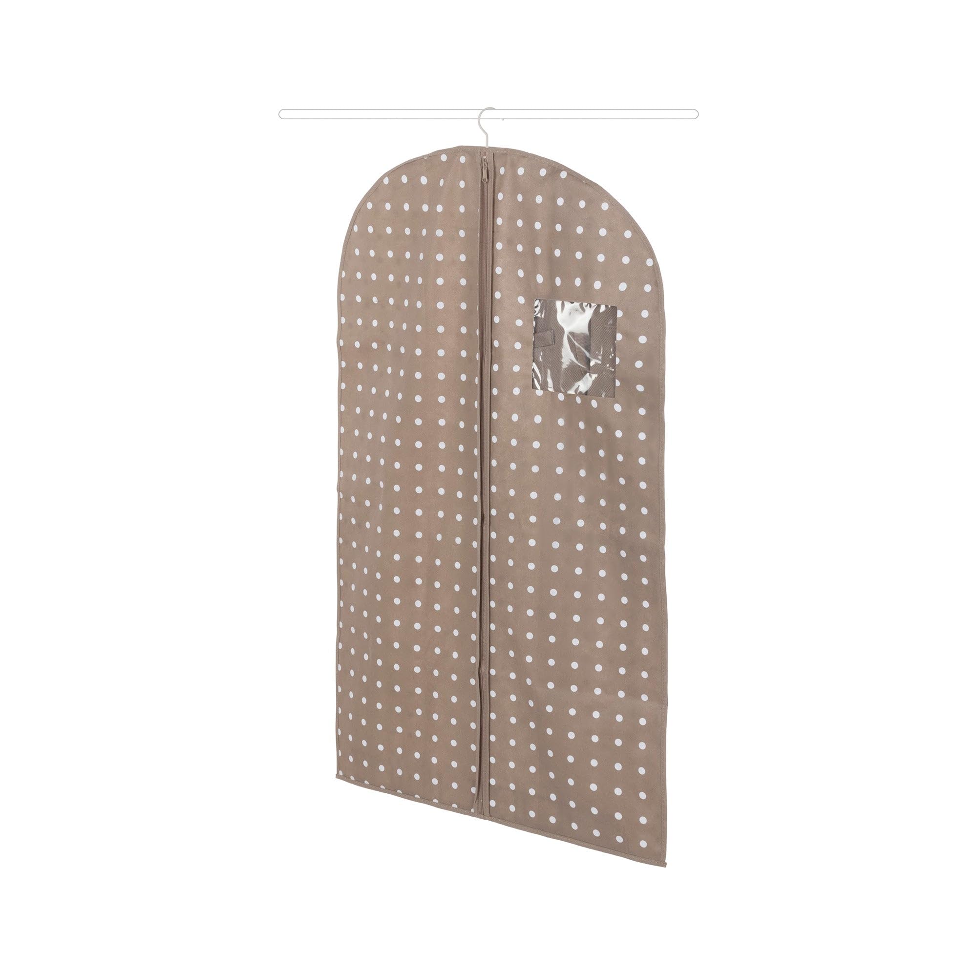 Compactor Clothes Cover Bag, Short Length for Jackets and Suits, Zip Closure, Rivoli Range, Brown/White, 60 x 100 cm, RAN4390_Brown