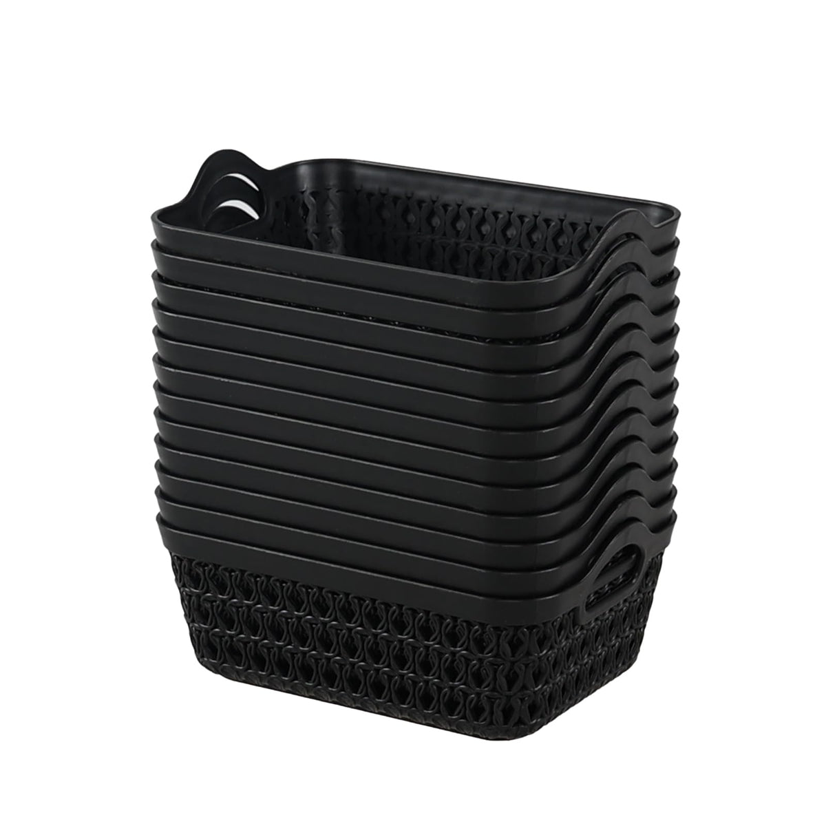 Julyeen 12 Packs Plastic Small Storage Basket Tray, Mini Baskets, 20 cm x 14.5 cm x 8.5 cm