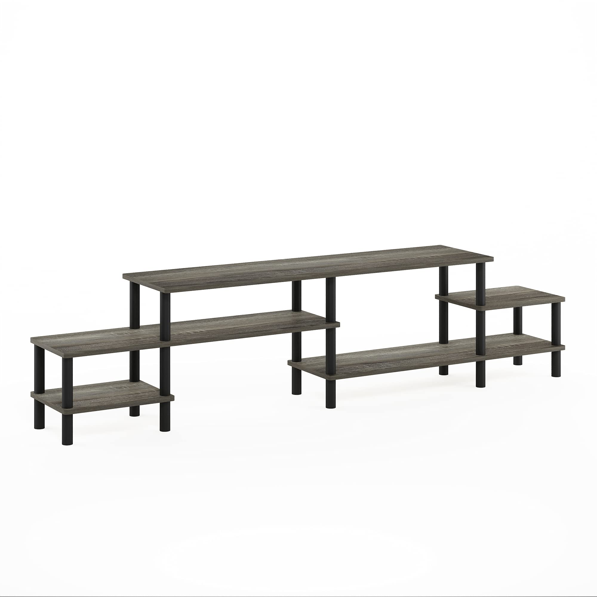 Furinno TURN-N-TUBE TV Stand, Grand Entertainment Center, TV Console for TV up to 55 Inch, for Living Room, Bedroom, French Oak